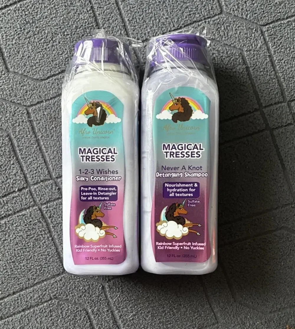 Afro Unicorn Magical Tresses Detangling Shampoo And Conditioner 12 Fl Oz Each